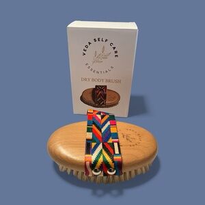 Veda Dry Body Brush with Colorful Strap